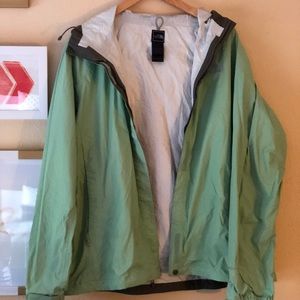 Teal North Face Rain Jacket Windbreaker